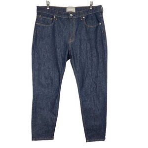 Everlane‎ Ankle Jeans Womens 32 Dark Wash Tapered High Waist Denim